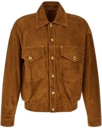 Versace - Suede Blouson - Lyst