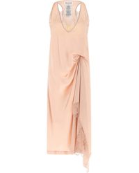 Maison Margiela - 'silk Lace Slip Midi Dress' Dress - Lyst