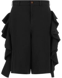 Comme des Garçons - Sculptural Ruffle Bermuda Shorts - Lyst