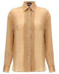 Tom Ford - Pleated Plastron Shirt - Lyst