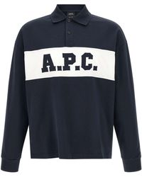 A.P.C. - 'alexis' Polo Shirt - Lyst