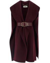 Elisabetta Franchi - Double Wool Cape - Lyst