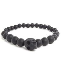 McQueen - Bracciale skull perle degradé - Lyst