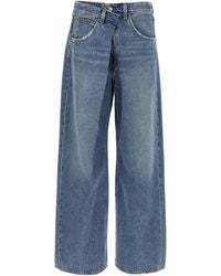 Agolde - Jeans With Asymmetrical Criss-Cross Closure - Lyst