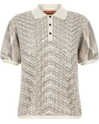 Missoni - 'zig-zag' Knit Polo Shirt - Lyst