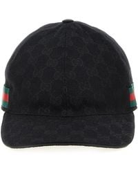 Gucci - Monogram-Pattern Striped-Trim Woven Cap - Lyst