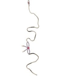 DSquared² - Bow Crystal Long Earrings - Lyst