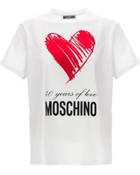 Moschino - T-Shirt "40 Years Of Love" - Lyst