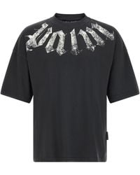 Palm Angels - Craquelé Gothic Print T-shirt - Lyst