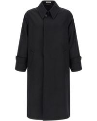 AURALEE - 'light Wool Gabardine' Trench Coat - Lyst