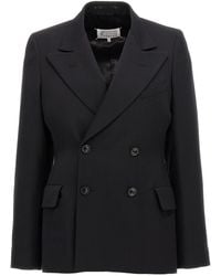 Maison Margiela - Tailored Double-Breasted Wool Blazer - Lyst