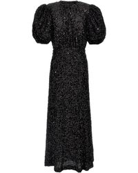 ROTATE BIRGER CHRISTENSEN - All-Over Sequin-Embellished Midi Dress With Ribbon Fastening - Lyst