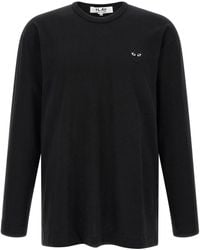 COMME DES GARÇONS PLAY - Heart Patch Long Sleeve T-shirt - Lyst