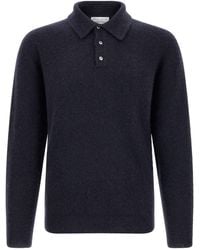 Roberto Collina - Long-Sleeved Polo With Brushed Finish - Lyst