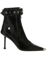 McQueen - Stivali in pelleeri cinturino alla caviglia regolabile - Lyst