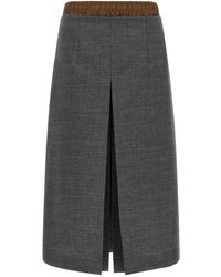 Prada - Double Layer Skirt - Lyst