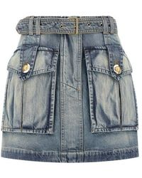 Balmain - Cargo Pocket Skirt - Lyst
