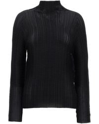 Issey Miyake - Top "Wooly Pleats" - Lyst