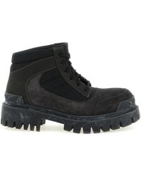Balenciaga - Solid Lace Up Boots - Lyst