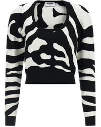 Moschino - Zebra Intarsia Sweater - Lyst