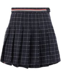 Thom Browne - 'rwb' Pleated Tweed Skirt - Lyst