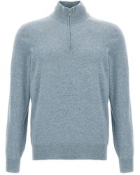 Brunello Cucinelli - Pullover Mit Halbem Reißverschluss - Lyst