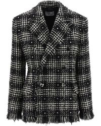 GIUSEPPE DI MORABITO - Tweed And Rhinestone Blazer - Lyst