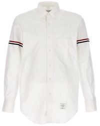 Thom Browne - Grosgrain Armband Oxford Shirt White - Lyst