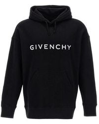 Givenchy - Felpa con cappuccio stampa logo - Lyst