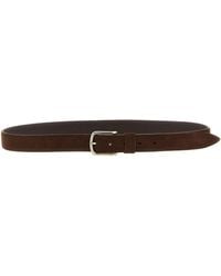 ZERBINI CLAUDIO - Belt 'Camoscio Bombata 3 Cm' - Lyst