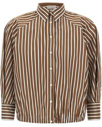 Brunello Cucinelli - 'shadow' Striped Shirt - Lyst
