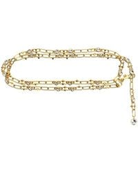 Alessandra Rich - Chain And Crystal Belt - Lyst