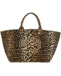Ganni - 'leopard Xxl' Shopping Bag - Lyst