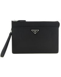 Prada - Pouch Saffiano - Lyst