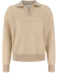 Brunello Cucinelli - Waffle Processing Polo Shirt - Lyst