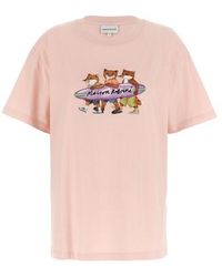 Maison Kitsuné - T-shirt 'Surfing Foxes' - Lyst