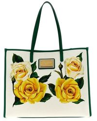 Dolce & Gabbana - 'rose Gialle' Large Shopping Bag - Lyst