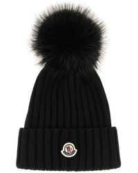 Moncler - Pompon Wool Beanie - Lyst