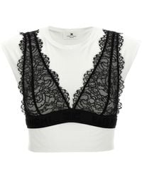 Elisabetta Franchi - Bralette T-shirt - Lyst