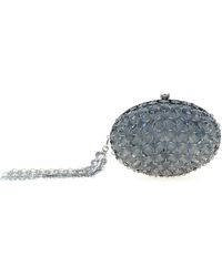 Self-Portrait - Self-Portrait Oval Clutch With Crystal Mesh - Lyst