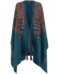 Etro - Floral Paisley Cape - Lyst