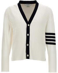 Thom Browne - 'placed Baby Cable' Cardigan - Lyst
