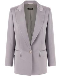 Peserico - Blazer Aus Satin - Lyst