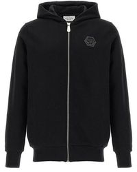 Philipp Plein - Felpa Con Cappuccio Patch Logo - Lyst