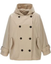 Brunello Cucinelli - Polyester Full-Length Jacket Clothing - Lyst