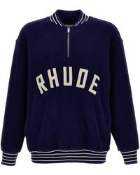Rhude - Sweatshirt "Quarter Zip Varsity" - Lyst