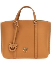 トートバッグ PINKO 'Carrie' classic shopping bag Brown Pinko 'Carrie' Classic Shopping Bag in Brown | Lyst