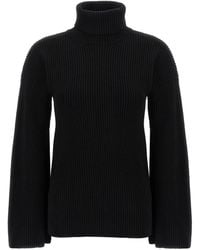 TOTEME - Ribbed Wool Turtleneck Sweater - Lyst