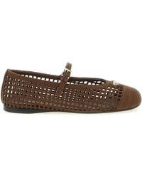 Prada - Crochet Cotton Ballet Flats - Lyst