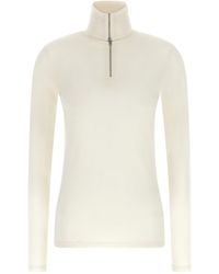 Jil Sander - Long-Sleeve Top With Front Half-Zip - Lyst
